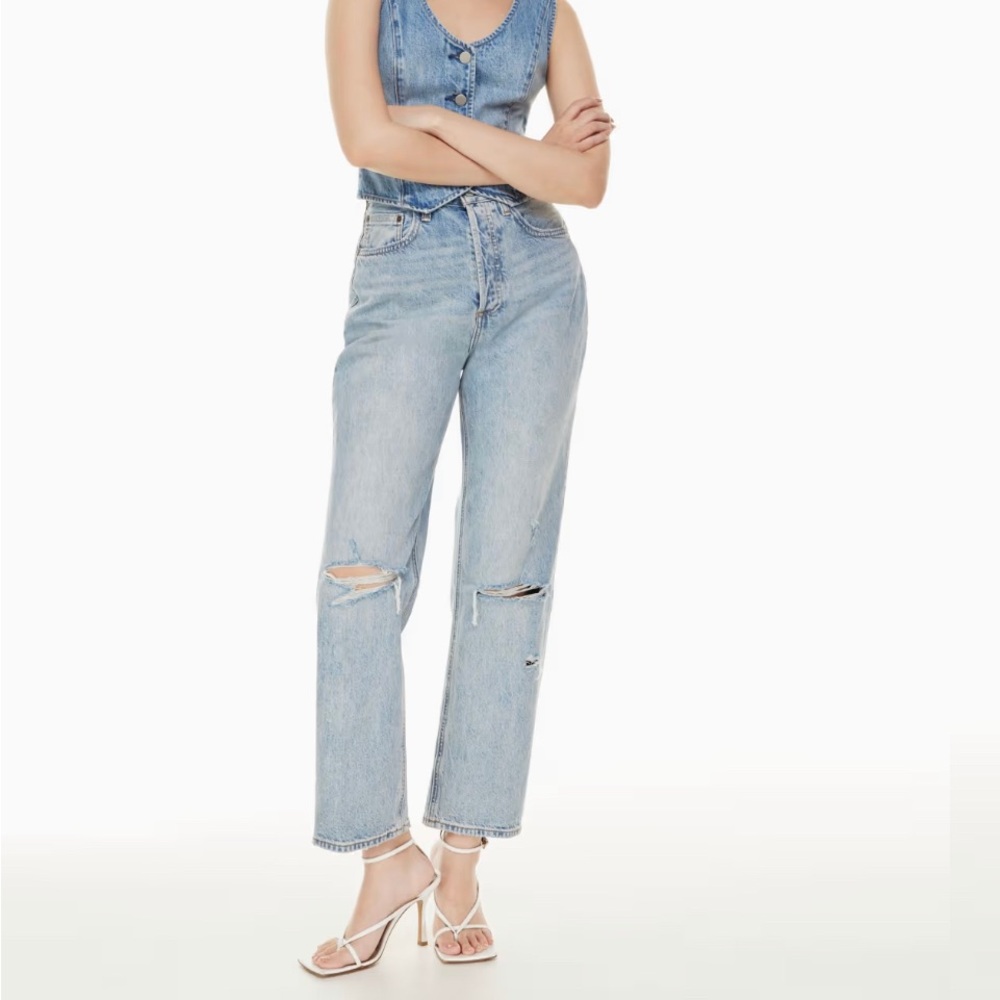 Denim Forum The Joni High Rise Loose new Casual Sz 24 29L